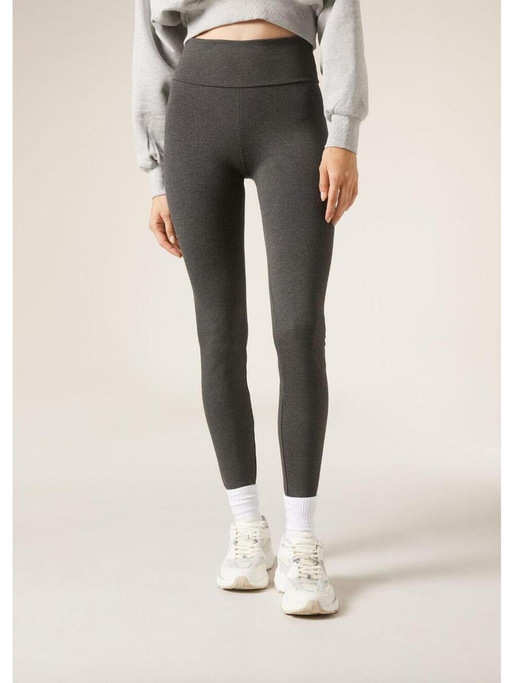 (RC) Calzedonia Women's Shaping Leggings Heather Gray XS/S High Waist Sculpt
